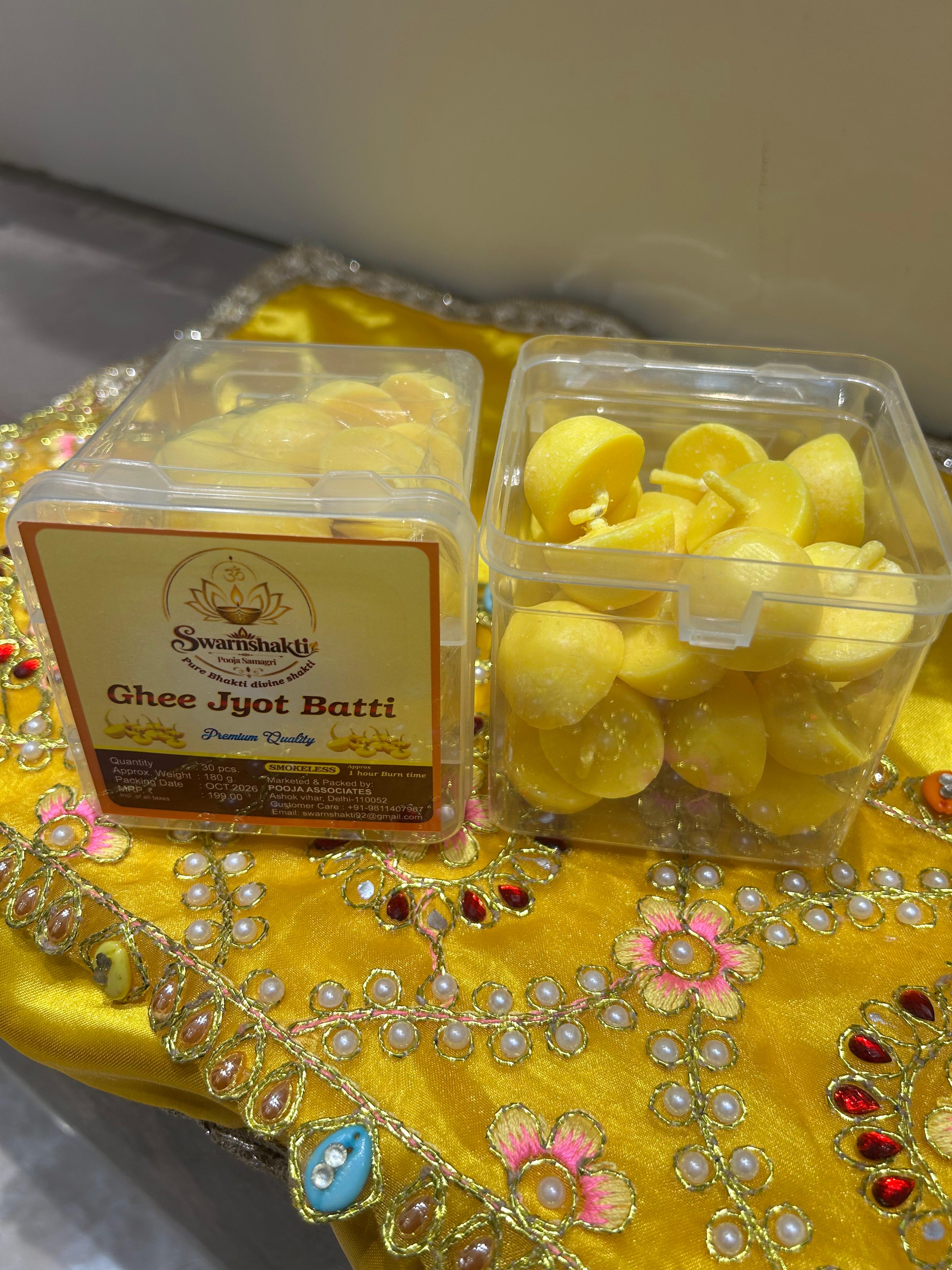 1-Hour Burn Time Ghee Batti - Long-Lasting Pure Ghee Batti
